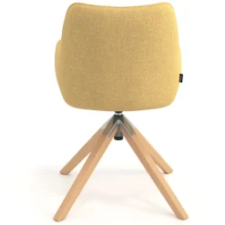 Sedia riunioni Nora, base in legno girevole