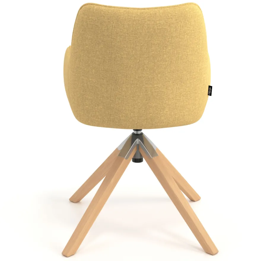 Sedia riunioni Nora, base in legno girevole