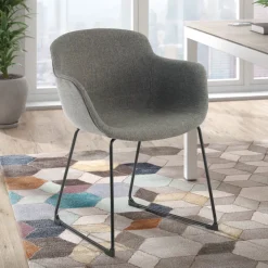Sedia Sala Attesa Laure, Cantilever, Imbottitura Spessa, Imbottita