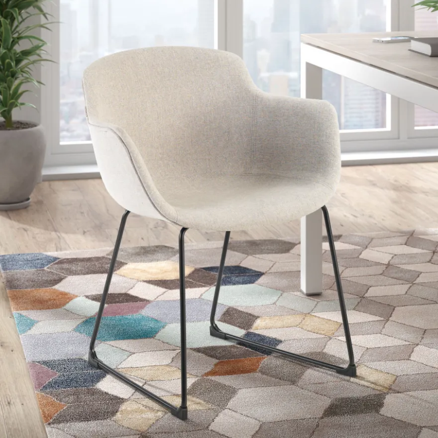 Sedia Sala Attesa Laure, Cantilever, Imbottitura Spessa, Imbottita