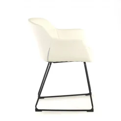 Sedia Sala Attesa Ores, Cantilever, Sedile Imbottito, Pelle