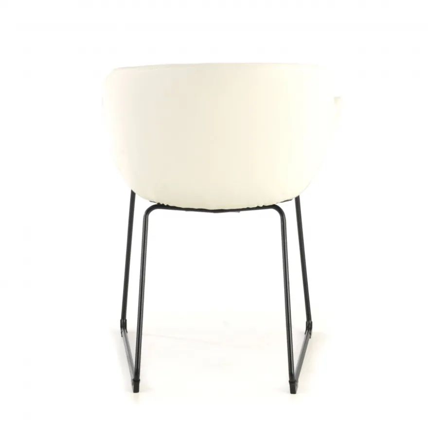 Sedia Sala Attesa Ores, Cantilever, Sedile Imbottito, Pelle