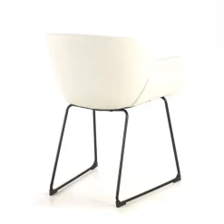 Sedia Sala Attesa Ores, Cantilever, Sedile Imbottito, Pelle