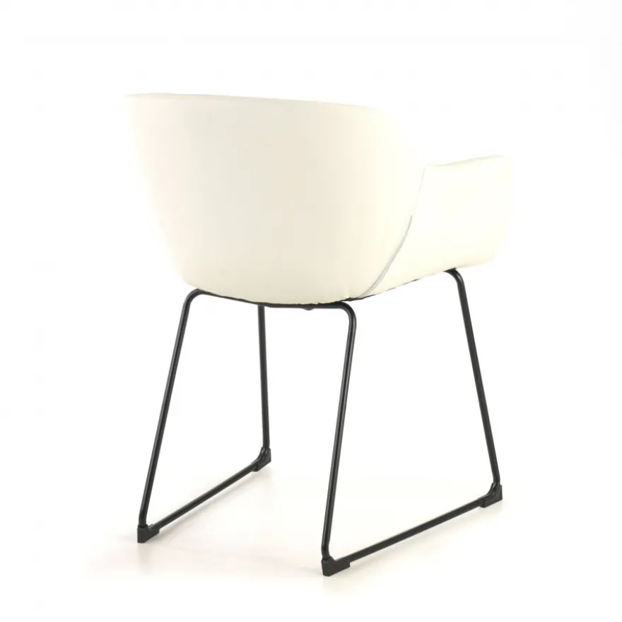 Sedia Sala Attesa Ores, Cantilever, Sedile Imbottito, Pelle