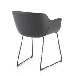Sedia Sala Attesa Ores, Cantilever, Sedile Imbottito, Pelle