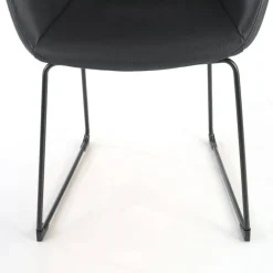 Sedia Sala Attesa Ores, Cantilever, Sedile Imbottito, Pelle