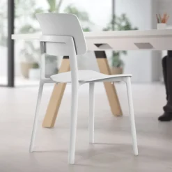 Sedia Sala d'Attesa Etna, design minimalista e impilabile