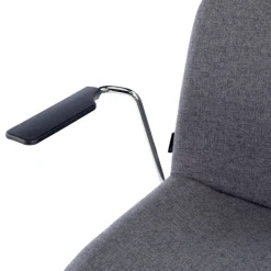 Sedia Sala d'Attesa Flow, schienale ergonomico, slitta, con braccioli