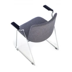 Sedia Sala d'Attesa Flow, schienale ergonomico, slitta, con braccioli
