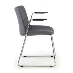 Sedia Sala d'Attesa Flow, schienale ergonomico, slitta, con braccioli