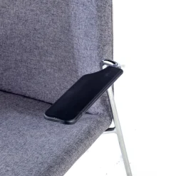 Sedia Sala d'Attesa Flow, schienale ergonomico, slitta, con braccioli