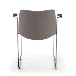 Sedia Sala d'Attesa Flow, schienale ergonomico, slitta, con braccioli
