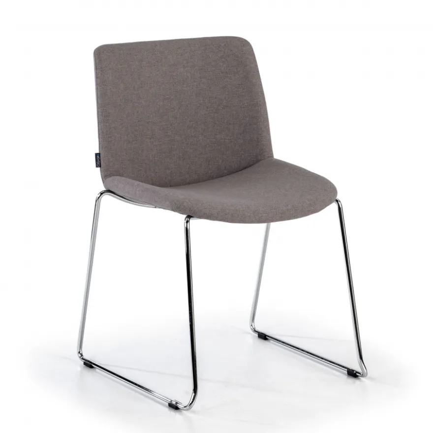 Sedia Sala d'Attesa Flow, schienale ergonomico, slitta