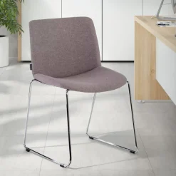 Sedia Sala d'Attesa Flow, schienale ergonomico, slitta