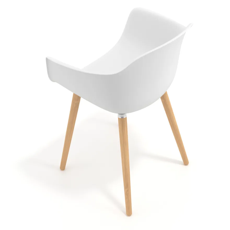 Sedia Scandinava Alice, Gambe in Legno