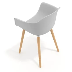 Sedia Scandinava Alice, Gambe in Legno