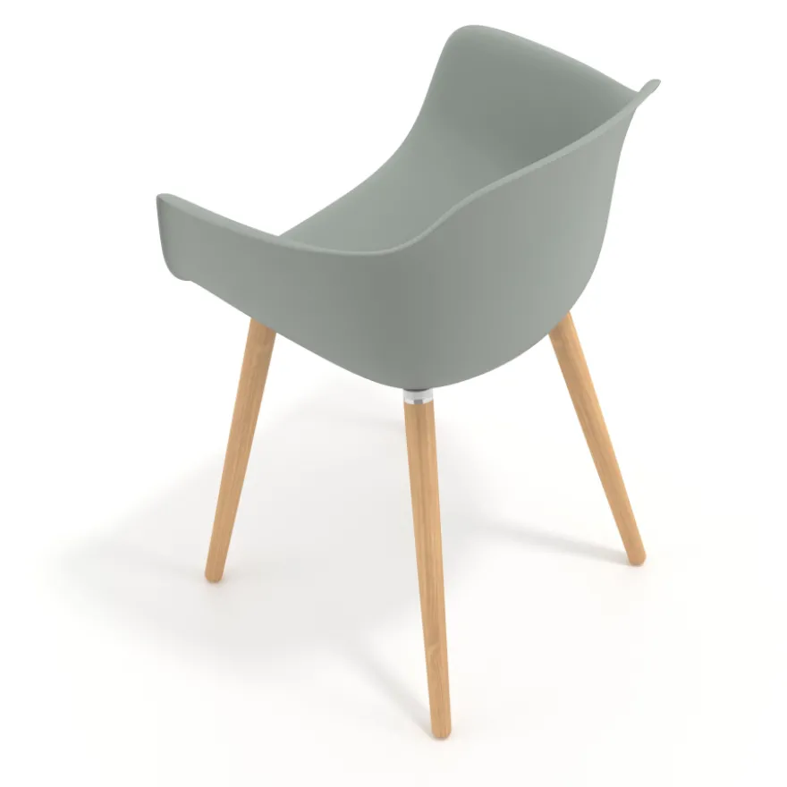 Sedia Scandinava Alice, Gambe in Legno