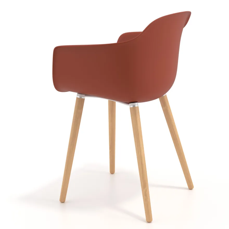 Sedia Scandinava Alice, Gambe in Legno