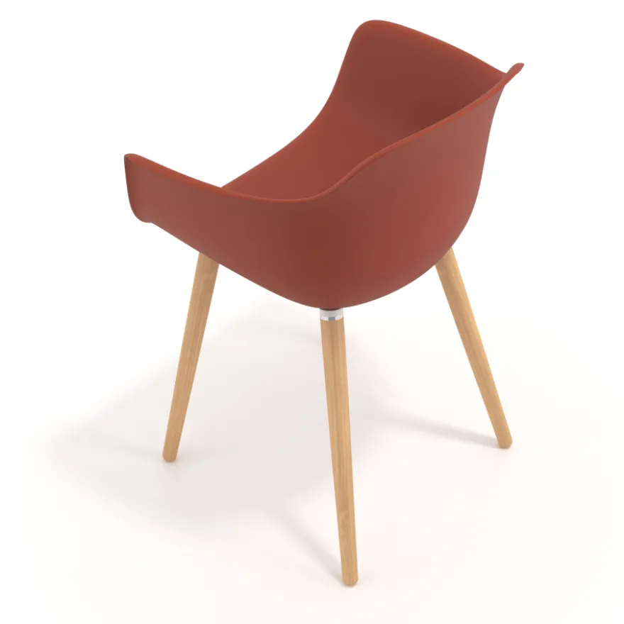 Sedia Scandinava Alice, Gambe in Legno