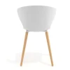 Sedia Scandinava Emily, seduta ergonomica, gambe in legno