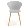 Sedia Scandinava Emily, seduta ergonomica, gambe in legno