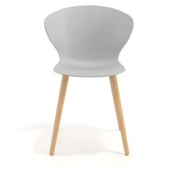 Sedia Scandinava Emily, seduta ergonomica, gambe in legno