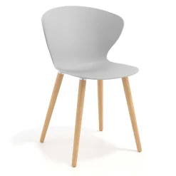 Sedia Scandinava Emily, seduta ergonomica, gambe in legno