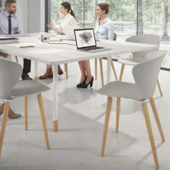 Sedia Scandinava Emily, seduta ergonomica, gambe in legno