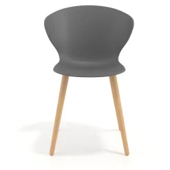 Sedia Scandinava Emily, seduta ergonomica, gambe in legno