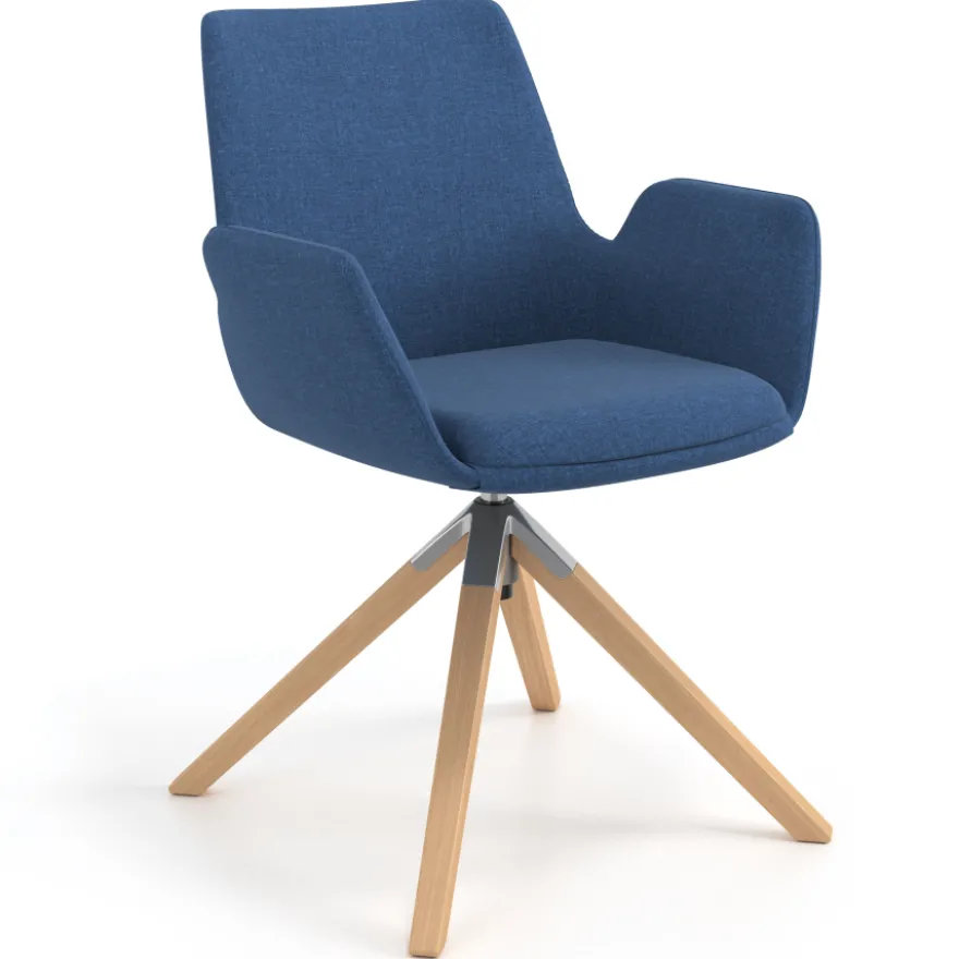 Sedia Scandinava Glamm, Gambe in Legno, Certificata