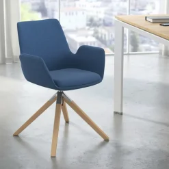 Sedia Scandinava Glamm, Gambe in Legno, Certificata