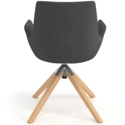 Sedia Scandinava Glamm, Gambe in Legno, Certificata