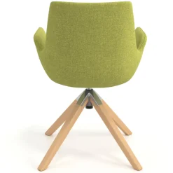 Sedia Scandinava Glamm, Gambe in Legno, Certificata