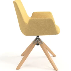 Sedia Scandinava Glamm, Gambe in Legno, Certificata