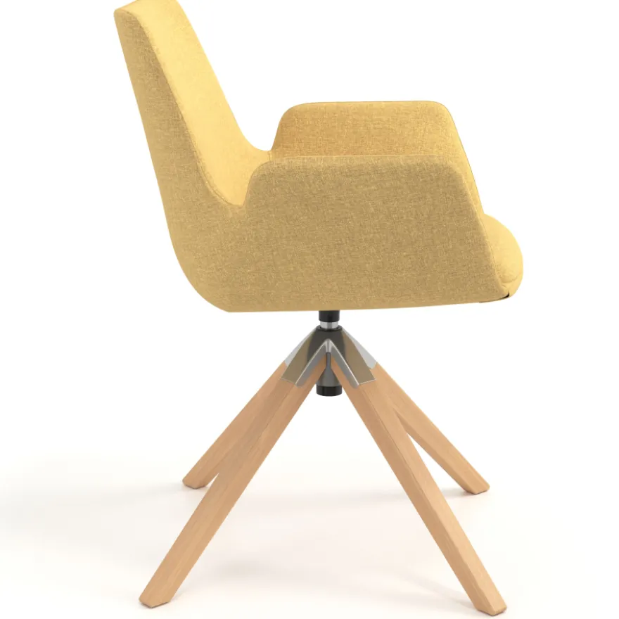 Sedia Scandinava Glamm, Gambe in Legno, Certificata