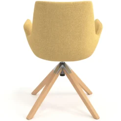Sedia Scandinava Glamm, Gambe in Legno, Certificata