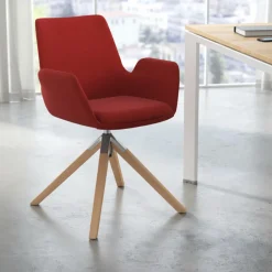 Sedia Scandinava Glamm, Gambe in Legno, Certificata