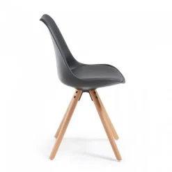 Sedia scandinava Norway, design, gambe in legno