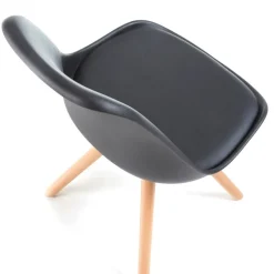 Sedia scandinava Norway, design, gambe in legno