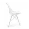 Sedia scandinava Norway, design, gambe in metallo