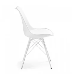 Sedia scandinava Norway, design, gambe in metallo