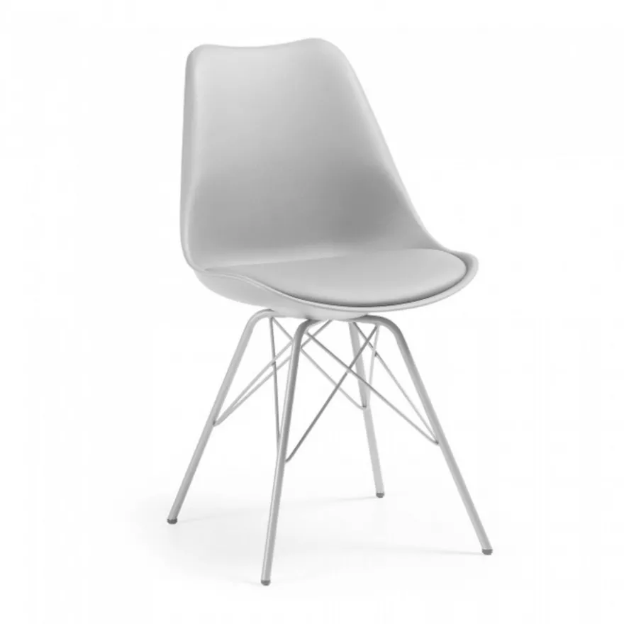 Sedia scandinava Norway, design, gambe in metallo