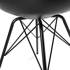 Sedia scandinava Norway, design, gambe in metallo