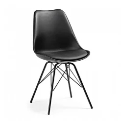Sedia scandinava Norway, design, gambe in metallo