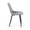 Sedia Scandinava Zafir, spessa imbottitura, gambe in metallo