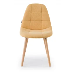 Sedia Scandinava Zafir, spessa imbottitura, gambe in legno