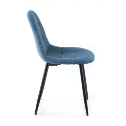 Sedia Scandinava Zafir, spessa imbottitura, gambe in metallo
