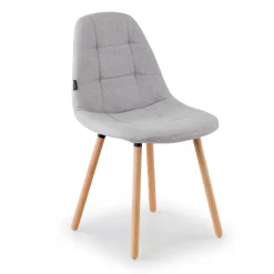 Sedia Scandinava Zafir, spessa imbottitura, gambe in legno