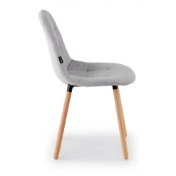 Sedia Scandinava Zafir, spessa imbottitura, gambe in legno