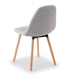Sedia Scandinava Zafir, spessa imbottitura, gambe in legno